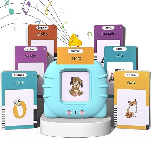 Felly 510 Palabras Tarjetas Flash Parlantes Español, Juguetes niños 1 2 3 4 5 6 años, Juegos Educativos Montessori, Juguetes de Aprendizaje 255 Hojas, Regalo para Bebe de cumpleaños Navidad
