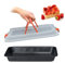 Relaxdays Backblech mit Deckel, 3 in 1 Kuchen Transportbox, BxT 40,5 x 32,5 cm, Backform, Transporthaube, schwarz/rot