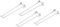 sourcing map Lot de 4 pieds de table pliables en fer blanc de 32 cm pour tables basses, ordinateurs portables, mini tables de chevet