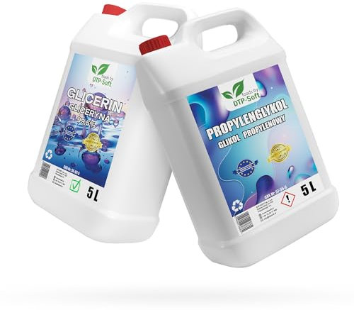 Glycerin (Glyzerin) + Propylenglykol Pharmaqualität SET rein | Liter | (5l + 5L, 5000ml + 5000ml)