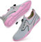 Badeschuhe Herren Damen Barfußschuhe Wasserschuhe Schwimmschuhe Strandschuhe für Surfen,Tauchen,Bootfahren,Gymnastik Fitness (91 grau rosa, 37EU)