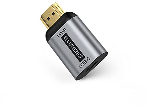 ELUTENG Adaptateur USB C sur HDMI (Non HDMI sur USB C), Convertisseur de Prise Type C sur connecteur MI HD 4K@60Hz Connexion Thunderbolt 3 sur HDM I 2.0
