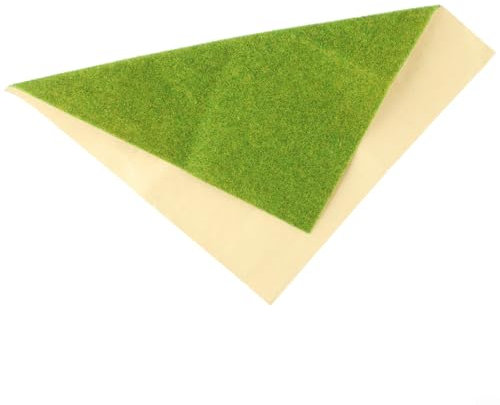 Papier de gazon pour modélisme, options de couleur, tapis d'herbe 25 x 25 cm pour mises en page architecturales (vert automne)