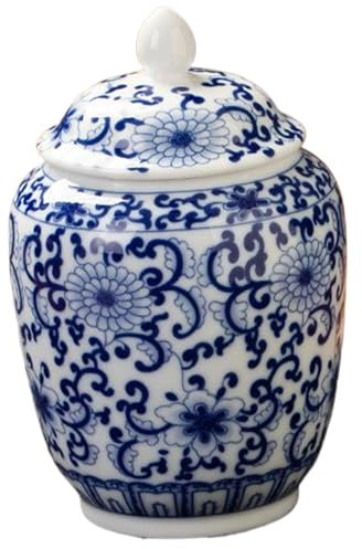 NASSMOSSE Porzellan Ingwer Jar Vase Blau und weißer chinesischer Chinoiserie -Stil für Wohnkultur und Hochzeiten