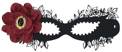 Generisch Masken Fasching Cosplay Maskenball Karneval: Dunkle Geheimnisvolle Halbgesichtsmaske Für Die Kostümnacht Black One Size