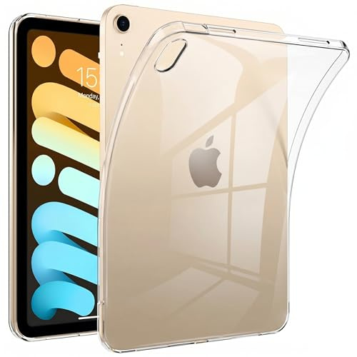 Oprimio Kristallklar Hülle für Apple iPad mini (A17 Pro 2024, 7. Generation) / mini 6 (2021, 6. Generation) (8,3) Transparent Leicht Tablet Case, Dünn & Flexibel TPU Schutzhülle, Weich & Kratzfest