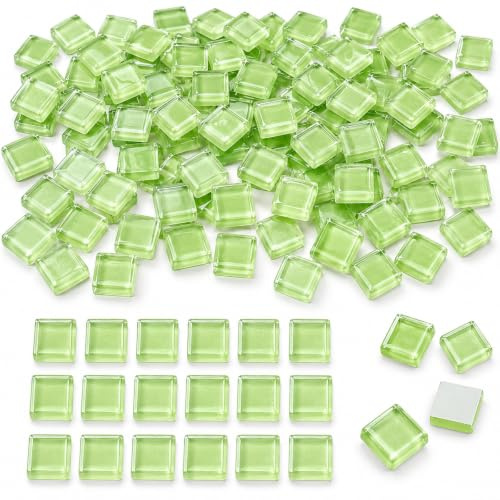 Rzspher 1kg Mosaiksteine zum Basteln 1x1cm Quadratische Glas Mosaiksteine Mosaik Steine ca. 1200 Stück Mini Mosaik Fliesen Kristall Mosaikfliesen für DIY Kunstprojekte, Mosaikdekorationen Blumentöpfe
