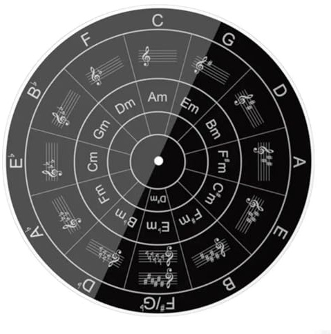 Risveglio Tappetino per giradischi in acrilico da 29 cm, con cuscinetto antiscivolo in vinile, riduzione del rumore migliorata, colore nero