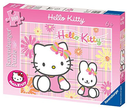 Ravensburger 10893 - Hello Kitty im Garten - 100 Teile XXL Puzzle