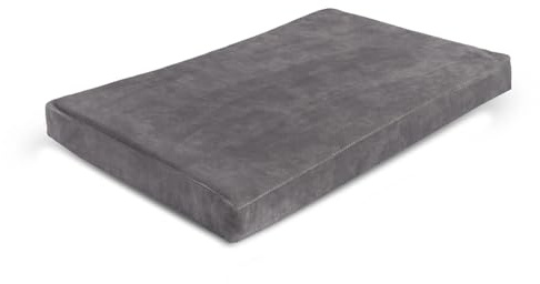 Letti Moderni Haustierbett Soffy Mat Weiche Matratze für Haustiere, Verschiedene Größen (30x50 cm), 6 cm Höhe, grauem Kopfteil – Komfortable Schlafmatte für Hunde und Katzen
