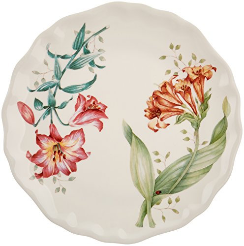 Lenox Plato de melamina de mariposa prado decorado platos blanco
