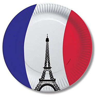 Everflag Frankreich mit Eiffelturm - Teller