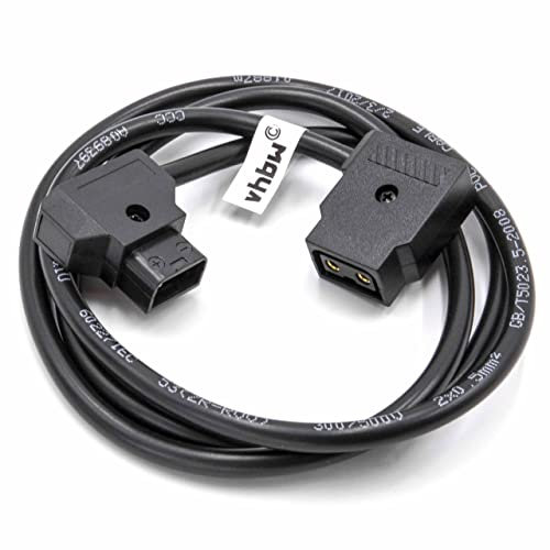vhbw Adapter Kabel D-Tap (m) auf 1x D-Tap (w) für Kameras - 1 m, Schwarz
