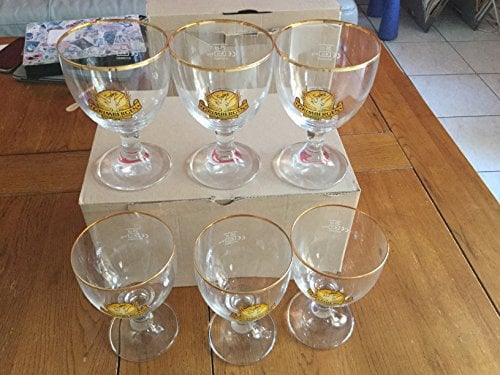 Grimbergen Lot de 6 verres a biere bord boré 25cl neuf