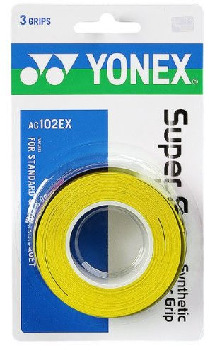 YONEX Griffband Super GRAP 3 Pack – Tennis, Badminton, Squash – Wahl der Farben, gelb