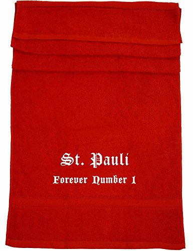 ShirtShop-Saar St. Pauli - Forever Number 1; Städte Badetuch; rot; rot