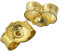 NKlaus 1 Paar 333 Gelbgold 8 Karat Gold 5,4mm Gegenstecker für Ohrstecker Ohrringe Ohrstopper Pousetten Ohrmutter Butterfly Schmetterling Verschluss Loch: 0,8mm 4820