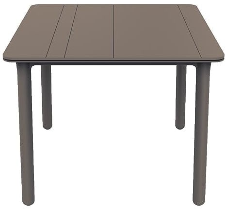 Resol Noa Mesa Cuadrada Interior, Exterior 90x90 | jardín, terraza, balcón, Salon, Cocina, Comedor | diseño, Ligero, Multiusos | 2-4 Personas | Pie Chocolate - Tablero Chocolate