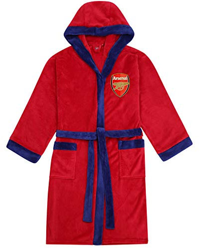 Vestaglia Originale Arsenal FC - in Pile con Cappuccio - Uomo - Rosso - XL