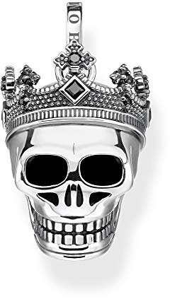 Thomas Sabo Unisex-Anhänger Totenkopf Krone 925 Sterlingsilber PE871-643-11
