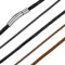Bandmax Collier Homme 3mm/56cm, Chaîne Noir en Corde de Cire avec Fermoir Acier Inoxydable, Ras de Cou pour Garçon
