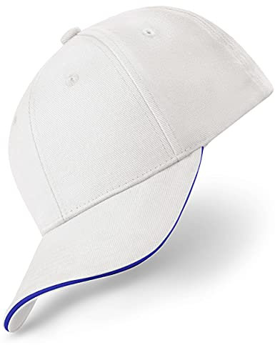 REEFLESS® Baseball Cap Herren Damen weiß Blaue Basecap - verstellbare Kappe - Caps für Männer Frauen