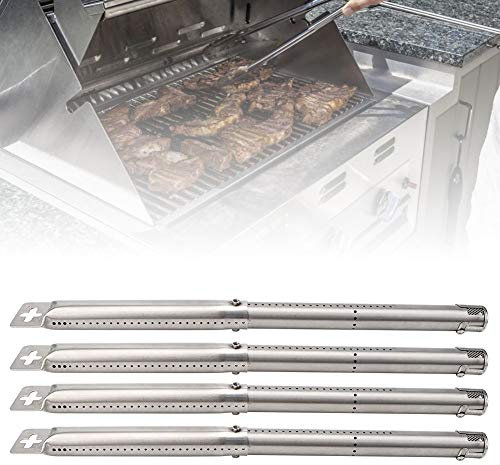 Ejoyous 4 Stück Universal Brenner, Edelstahl Gas Grill Brenner Ersatzrohr Rohrbrenner Edelstahlrohr Grillbrenner BBQ Grillrohr für Camping Grill BBQ für Outdoor Grillbrenner von 30,5 bis 44,5 cm