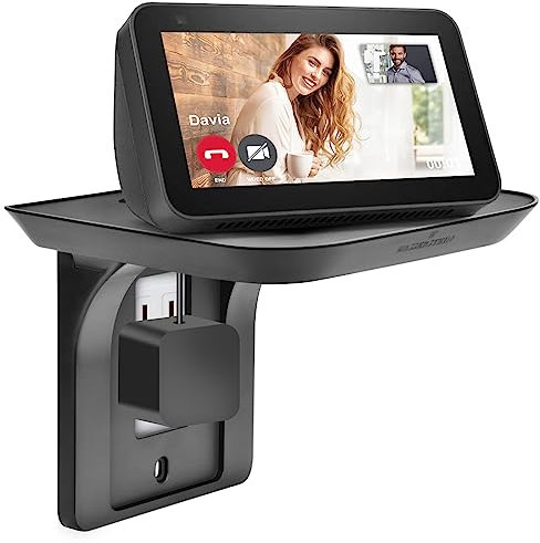 Echo Show 5 Wandhalterung Ständer, 360 Grad schwenkbar, verstellbarer Ständer, Wandhalterungen, eingebaute Show 5 (Gen 1 und Gen 2), Smart Home Outlet Lautsprecher Halterungen Aufhänger Platzsparend