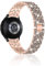 Niboow 20mm Cinturino per Samsung Galaxy Watch 6 Classic 43mm 47mm/Watch 6 40mm 44mm/Watch 5 40mm 44mm, Diamante Cinturino per Amazfit GTR Mini/GTS 4/GTS 4 Mini/Bip 3 Pro/Bip 3/GTS 3/GTS 2e - Oro Rosa