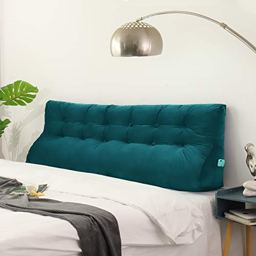 Johnear Rückenkissen Lesekissen Bett Hohe Kopfteil,Sofa Rückenlehnen Kissen Groß Dreieck zweireihiges keilkissen Lendenkissen Bücherkissen Samt Rückenpolster