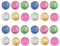 Glitter Flummi , 24 Stück Glitzer Flummies für Kinder, 32mm Flummis Kindergeburtstag, Flummi Kann für Geburtstagsgeschenke Belohnungen im Klassenzimmer Verwendet Werden