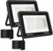 kelinvmi 30W LED Strahler Außen, 3000lm LED Flutlicht Außenleuchte, 4200K Warmweiß IP66 Wasserdicht Außenbeleuchtung für Garten, Garage, Haus, Hof, 50cm Drähte ohne Stecker, 2-Packung.