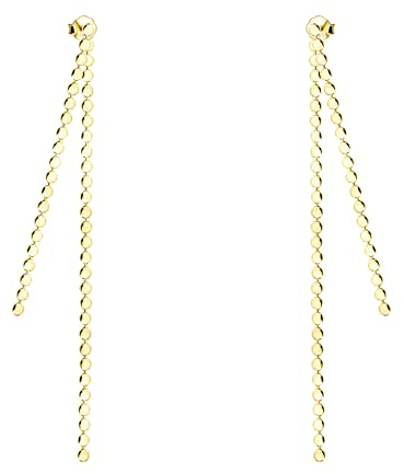SOFIA MILANI - Damen Ohrringe 925 Silber - Vorne/Hinten Design - Plättchen Kette Ohrhänger