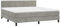 vidaXL Boxspringbett mit Matratze LED Doppelbett Polsterbett Bett Bettrahmen Lattenrost Bettgestell Hotelbett Schlafzimmerbett Hellgrau 160x200cm Samt