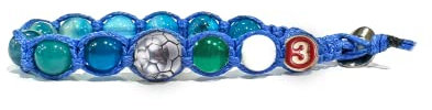clorophilla. Armband Napoli 3 Schild verstellbar aus Steinen und Stahl - Herren Damen und Kinder - langlebig und hochwertig - Geschenk Fan Neapel + Glücksbringer, regolabile, Baumwolle