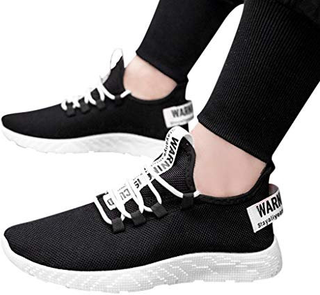 Meggsnle Herren Laufschuhe Turnschuhe Leichtgewichts Minimalistische Running Tennis Schuhe Leichtathletikschuhe Sneaker Weiss für Camping,Hiking,Angeln Leichte und Atmungsaktive Sportschuhe