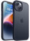 CANSHN Upgrade für iPhone 14 Hülle und iPhone 13 Hülle [Militärschutz] Schutzhülle Samtige Touch Matt Anti-Kratzen Handyhülle iPhone 14/13 Case, Schwarz