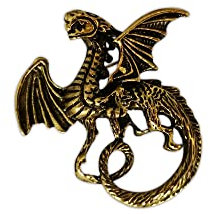 Broche dragon tendance pour femmes et filles - Joli accessoire cadeau pour elle, Zinc