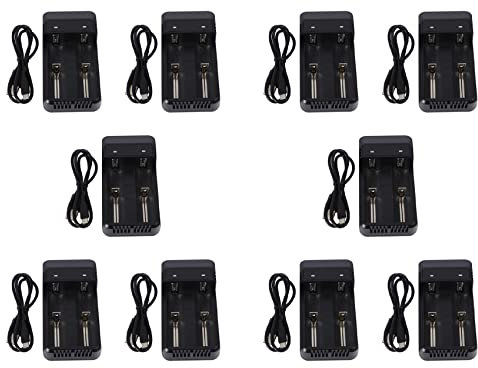 Censous 10X Dual Solts Smart Charger for 32650 26650 18650 17670 16340(Cr123A) Lithium Battery