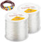 Filo elastico, 2 rotoli da 0,6 mm, filo elastico per gioielli, filo elastico per braccialetti, 200 metri