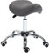HOMCOM Sattelhocker Arbeitshocker Drehstuhl Drehhocker Rollhocker Kosmetikhocker gepolstert höhenverstellbar (Grau)