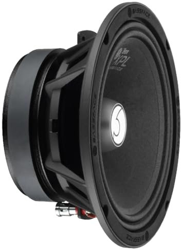 KIT SET PER BASS FACE TEAM XPL8/4 1 midrange professionale da 20 cm 200 mm 8 di diametro, 300 watt rms e 600 watt max, 4 ohm, sensibilità di 95,7 db, per auto, 1 pezzo