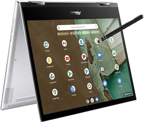 Asus Flip CM3 Slim 2 en 1 computadora portátil convertible de 8 núcleos hasta 2.2 GHz 12 pulgadas HD+ visualización táctil 4 GB DDR4 64 GB Emmc WiFi + BT Pen cromado OS (CM3200 - Renovado)