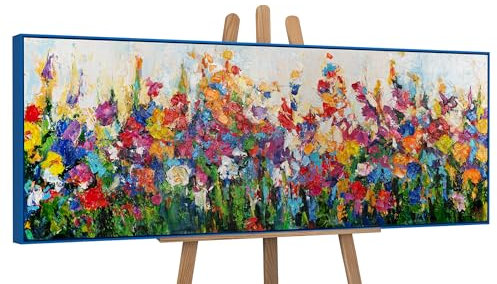 YS-Art Abstrakt Acrylbild Wirbelwind der Feldfarben handgemalt Bild Blumen