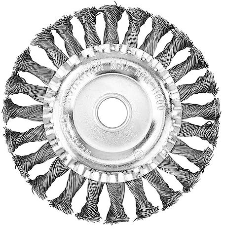 VIMAZ 4/5inch Grass Trimmer Disc Durable Knotted Wire Wheels Built-In Fixing Plate Metal Disc Brush Wheel Lawnmower Parts