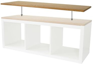 HORST Deckplatte für Kallax Regal - Elegante Massivholzplatte für I K E A Kommode - Perfekte Passform - FSC-Zertifiziert - Eiche geölt, 111 x 39 cm