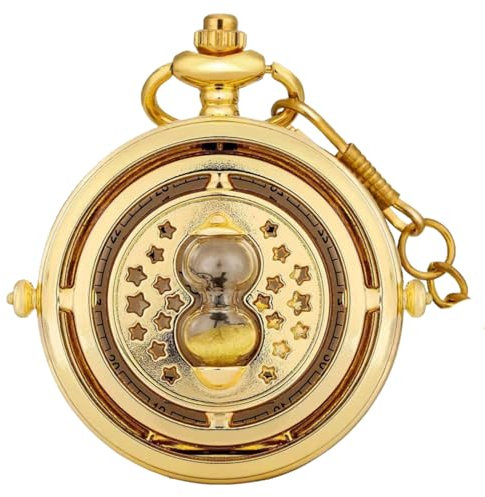 CUTSKY Montre de poche numérique romaine vintage pour femme avec collier et chaîne, Chaîne épaisse sablier