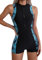 SEAUR Femme Maillot de Bain 1 Pièce Combinaison de Surf Zippé Anti-UV Rashguard Maillot Shorty Piscine Plage Maillot Natation Amincissant Noir 3 XL