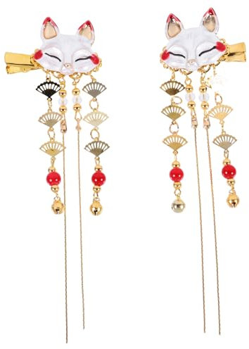 Ipetboom Pinces à Cheveux De Fée Style Chinois En Alliage Pompon, Lot De 2, Clip Latéral Pratique Pour Femmes Et Filles, Accessoire Pour Coiffure Et Événements