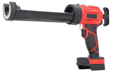 Cordless Caulking Gun, 20V Battery Operated Electric Caulking Gun with 4 Speed Adjustment, LED Light and Automatic Retraction System Adhesive Gun Kit for Home Renovations